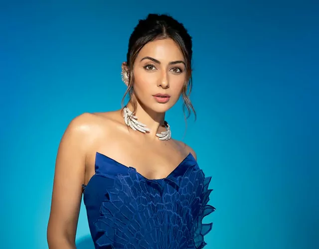 Rakul Preet Blue Dress Photos